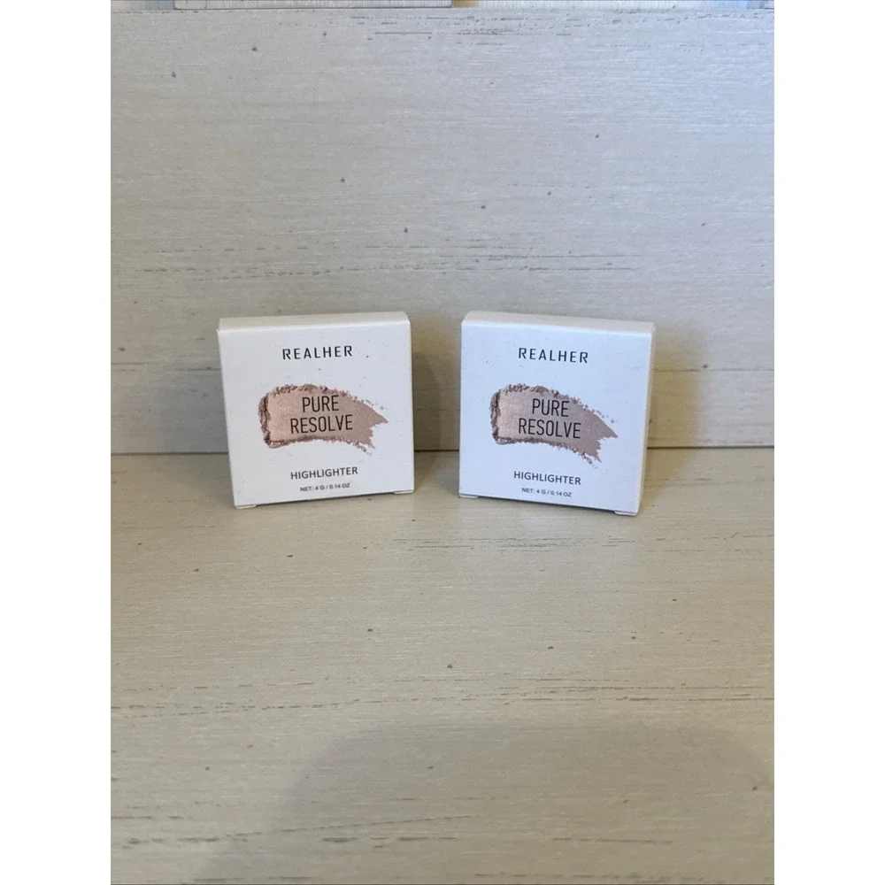 2 Bundle REALHER Pure Resolve Highlighter 4 Grams /. 0.14 Oz NEW IN BOX